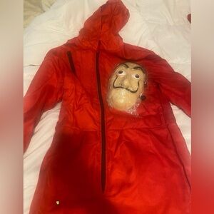 Red jumpsuit with mask